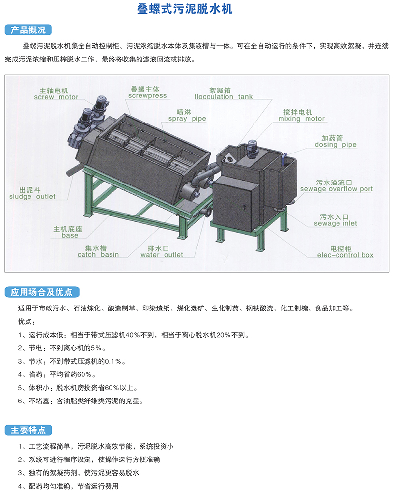 叠螺式污泥脱水系统